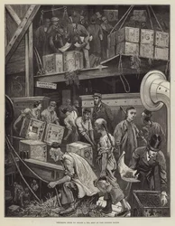 Breaking Bulk on Board a Tea Ship in the London Docks